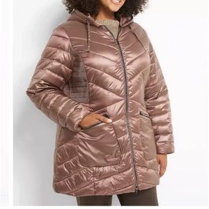 NWOT Lane Bryant bronze puffer jacket sz 14/16